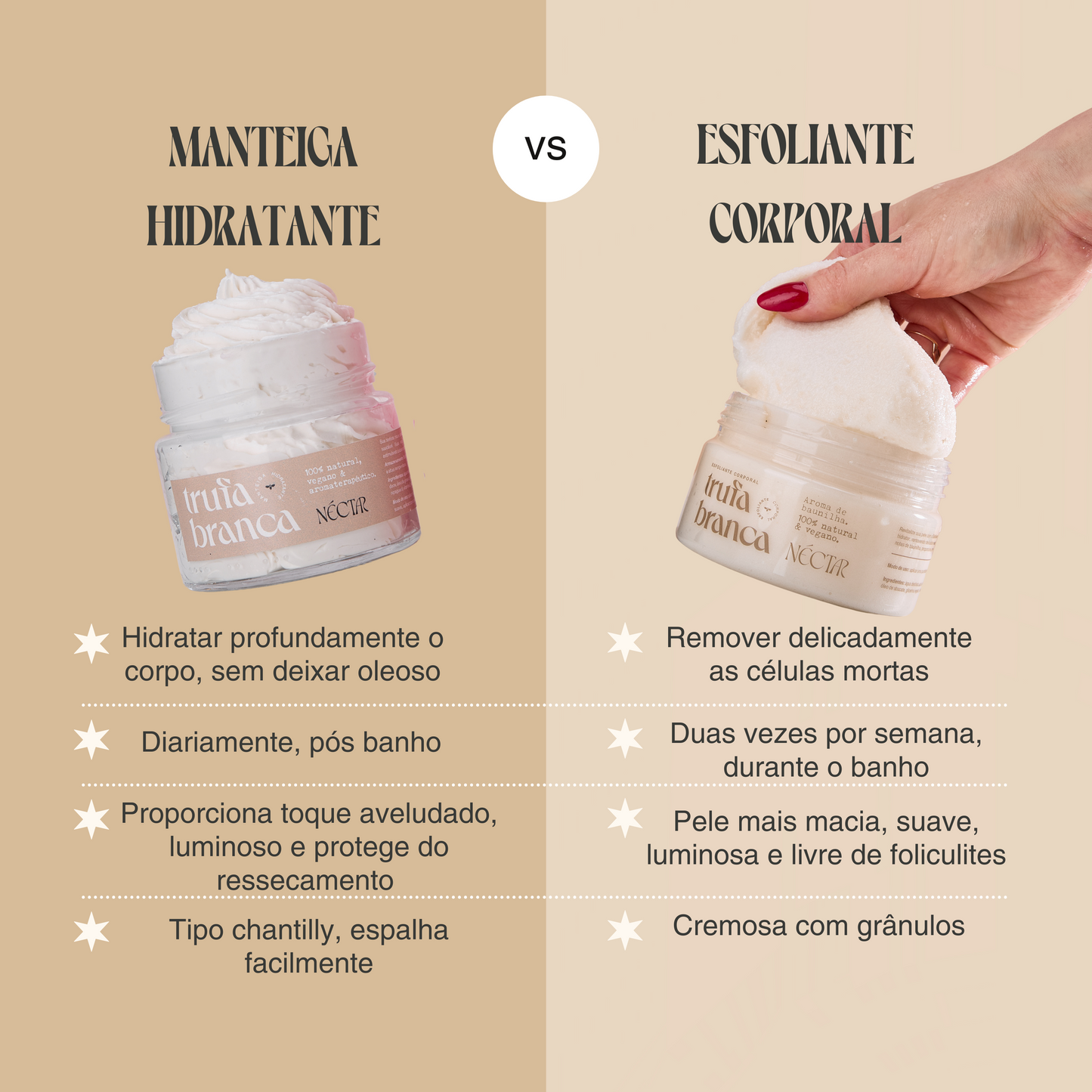 Kit Esfoliante Trufa Branca + Manteiga Hidratante