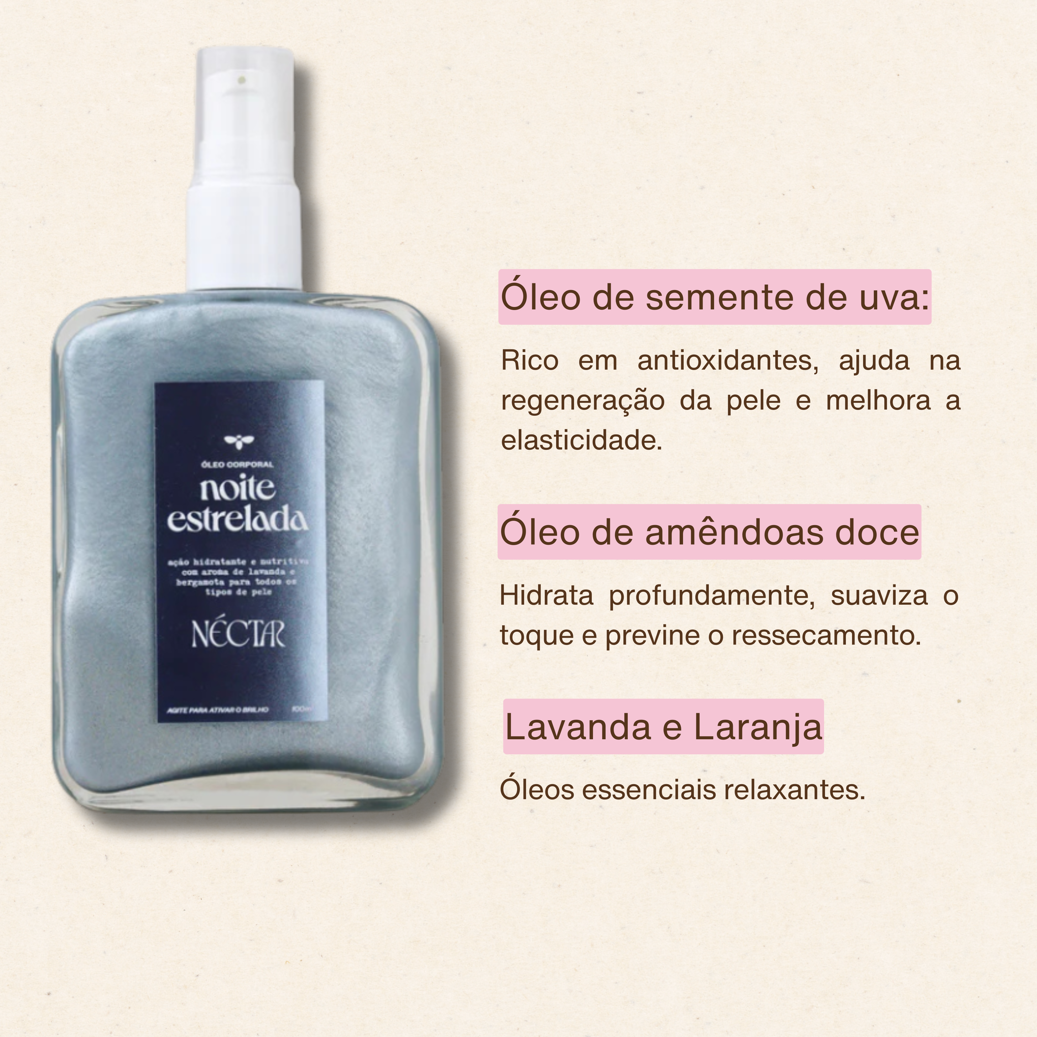 Óleo Corporal Relaxante Noite Estrelada