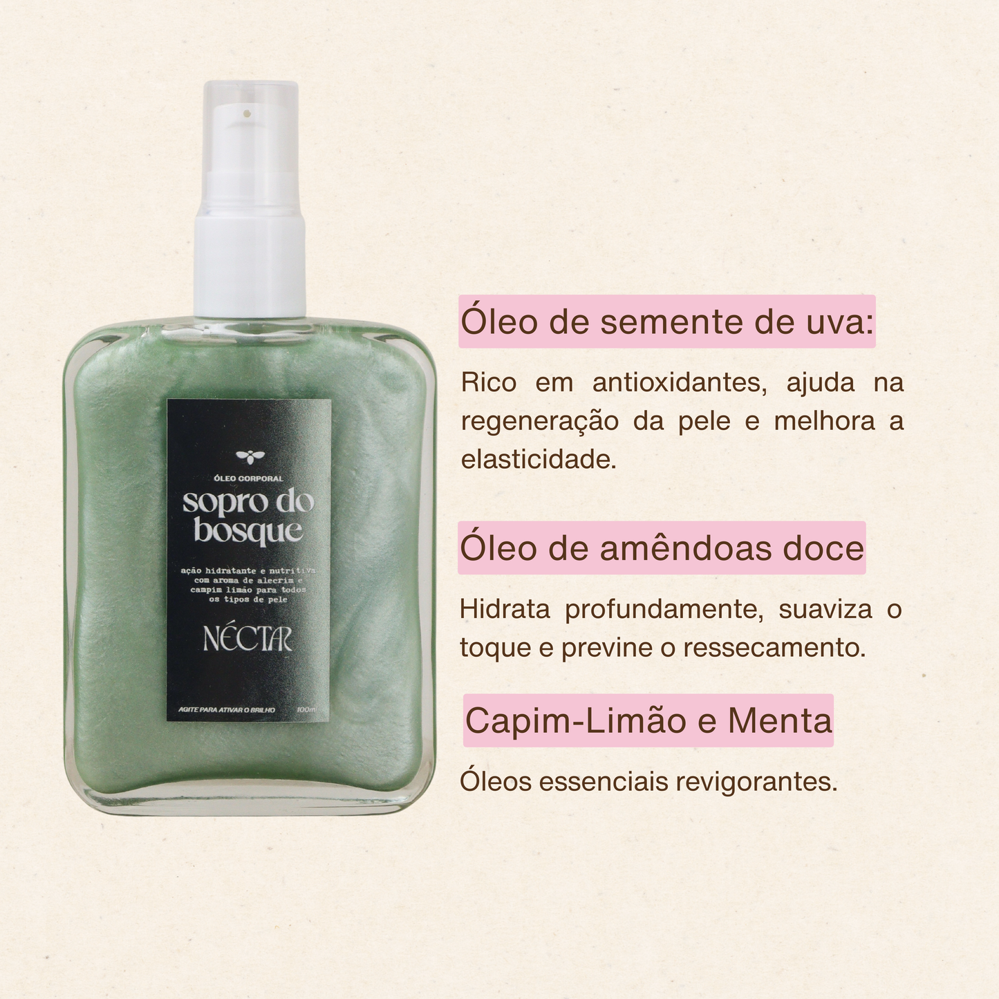 Óleo Iluminador Corporal Sopro do Bosque