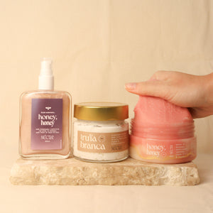 Trio Date Night: Manteiga Trufa Branca + Óleo Honey Honey + Esfoliante Honey Honey